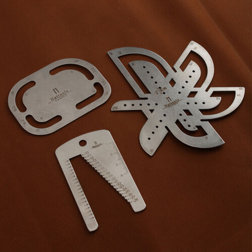 Leather Craft Watchband Strap Tail Arc Fillet Gauge Punch Spacing Ruller Tools