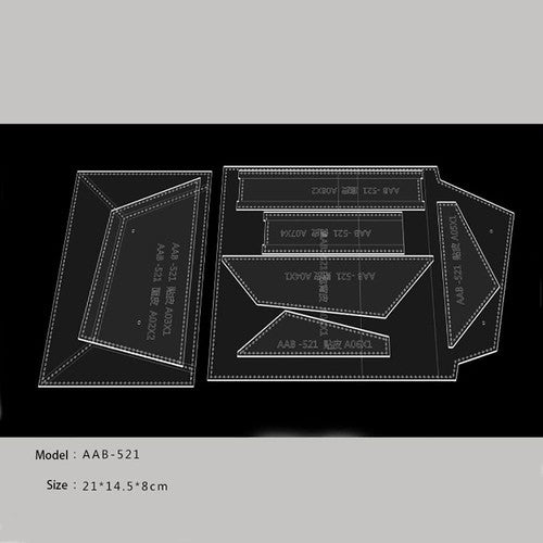Handmade DIY Ladies Shoulder Bag Acrylic Pattern – Accordion Design Template