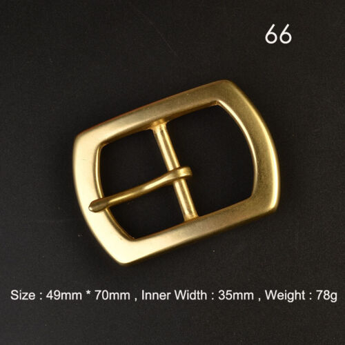 Solid Brass Pin Buckle for Leather Craft Making Belt Replacement 35mm Width