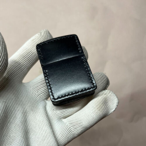 Handgemachte pflanzlich gegerbte Ledertasche für Zippo-Feuerzeug, Beutelhalter aus vollnarbigem Rindsleder