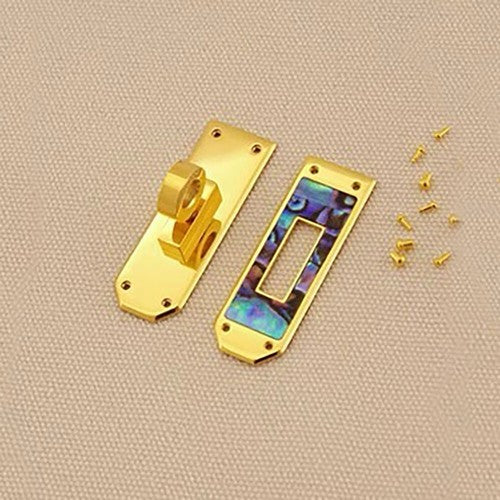 Stainless Steel Mother of Pearl Twist Lock Clasp for DIY Luxury Leather craft