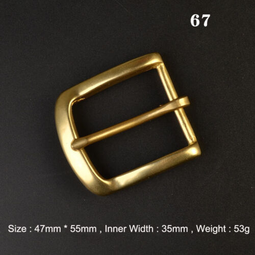 Solid Brass Pin Buckle for Leather Craft Making Belt Replacement 35mm Width