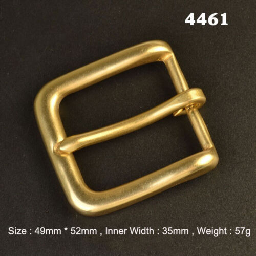 Solid Brass Pin Buckle for Leather Craft Making Belt Replacement 35mm Width