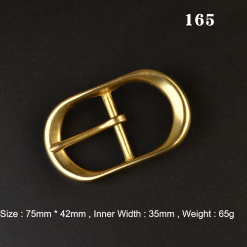 Solid Brass Pin Buckle for Leather Craft Making Belt Replacement 35mm Width