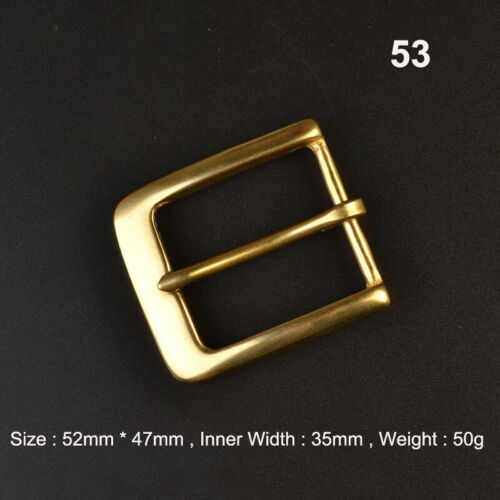 Solid Brass Pin Buckle for Leather Craft Making Belt Replacement 35mm Width