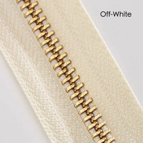 YKK 30cm Size #5 Metal Zipper Brass Pull for DIY Leather Bags Hardware Accessories