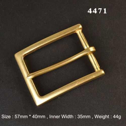 Solid Brass Pin Buckle for Leather Craft Making Belt Replacement 35mm Width