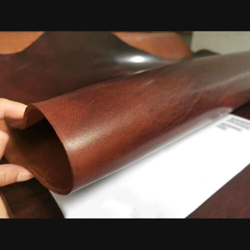 Oil Wax Veg Tanned Full Grain Leather 3.5-4.0mm for Handmade Bags Straps Belts Making Supply