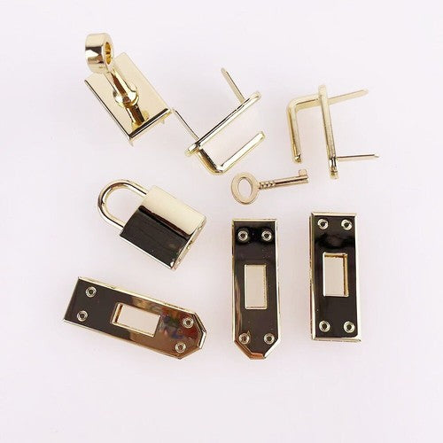 Metal Clasp Lock Suitcase Kelly Bag DIY Hasp Buckle Leather Craft Accessories