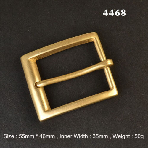 Solid Brass Pin Buckle for Leather Craft Making Belt Replacement 35mm Width