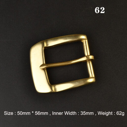 Solid Brass Pin Buckle for Leather Craft Making Belt Replacement 35mm Width