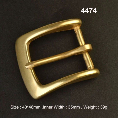 Solid Brass Pin Buckle for Leather Craft Making Belt Replacement 35mm Width