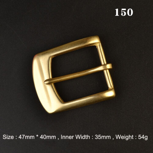 Solid Brass Pin Buckle for Leather Craft Making Belt Replacement 35mm Width