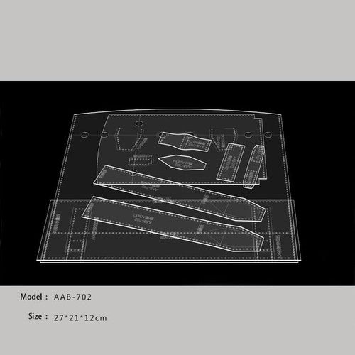 DIY Leather Tote Shoulder Bag Acrylic Paper Pattern Template Craft Stencil Tool