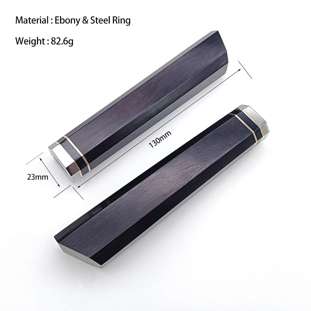 Mango de resina de madera octogonal de estilo japonés, material para hacer cuchillos de chef