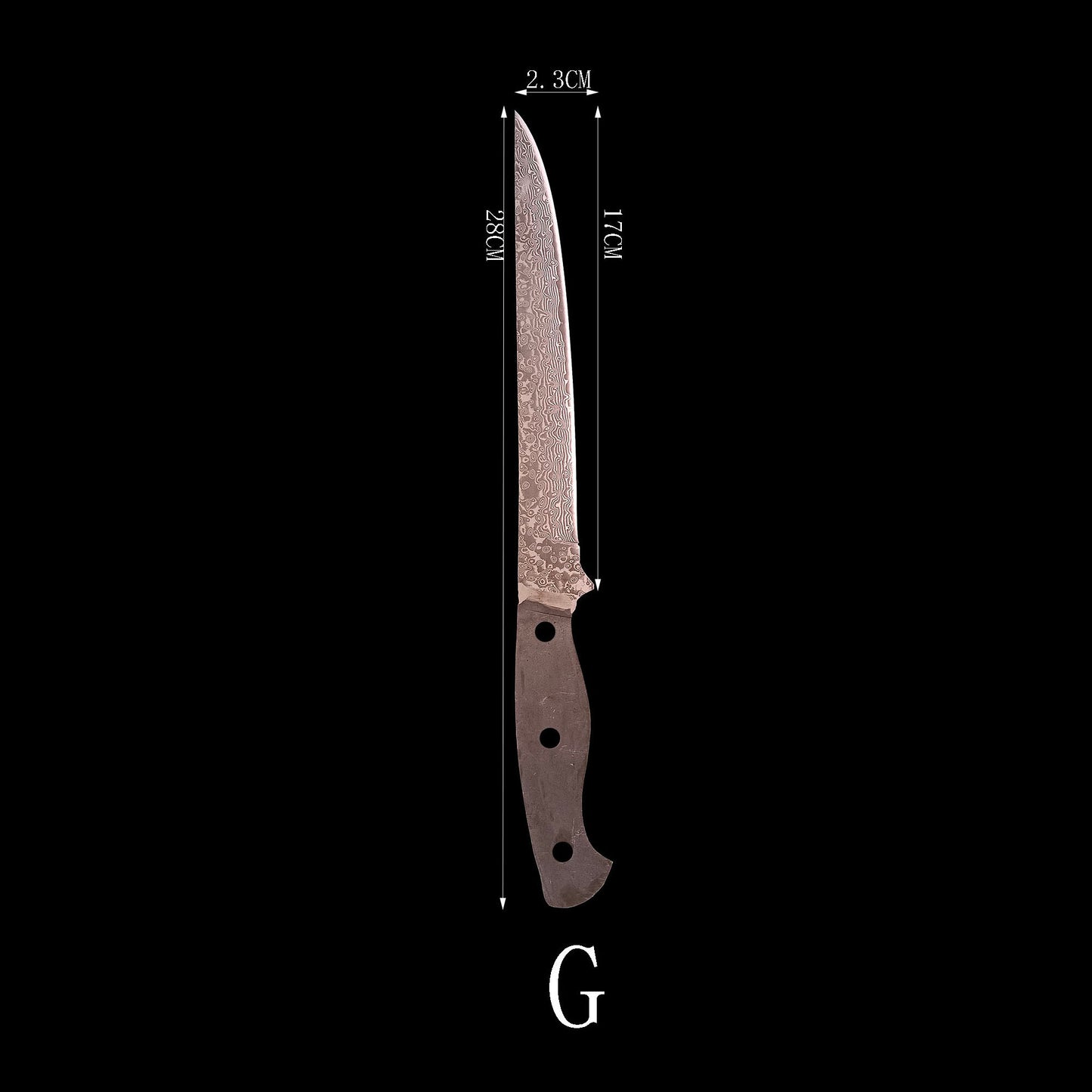 Damascus Steel Chef Knife Blank Blades DIY Tool Home Hobby Kitchen Craft Material