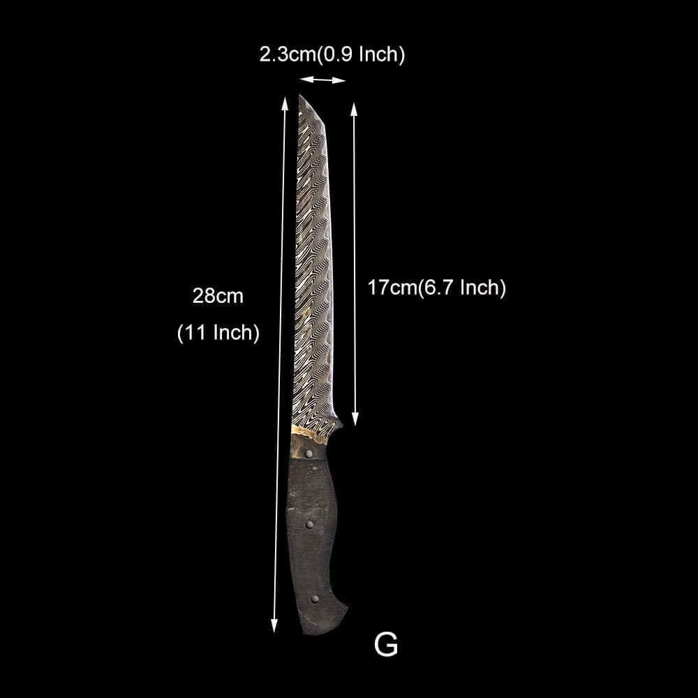 Damascus Steel Chef Knife Blank Blade DIY Tool Home Hobby Kitchen Craft Material