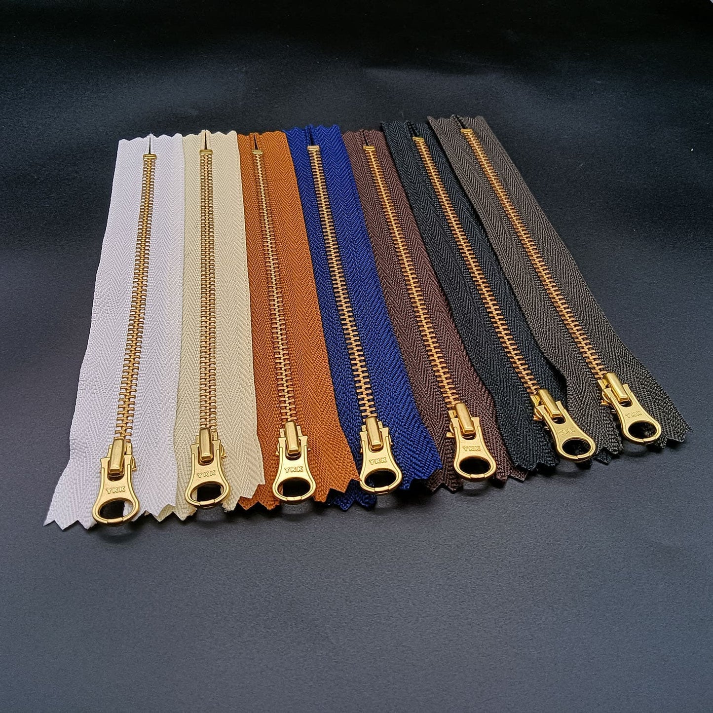 YKK NO 3# Brass Zip Zipper Closed End Metal Heavyweight Jacket Puller 20cm DIY