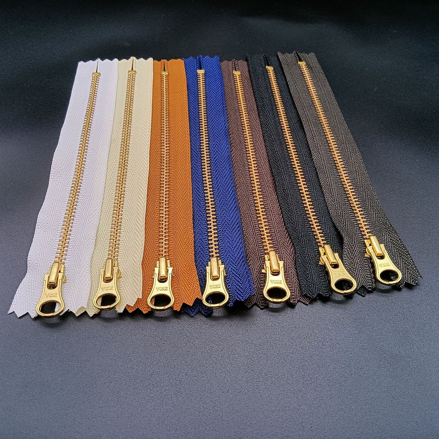 YKK NO 3# Brass Zip Zipper Closed End Metal Heavyweight Jacket Puller 20cm DIY