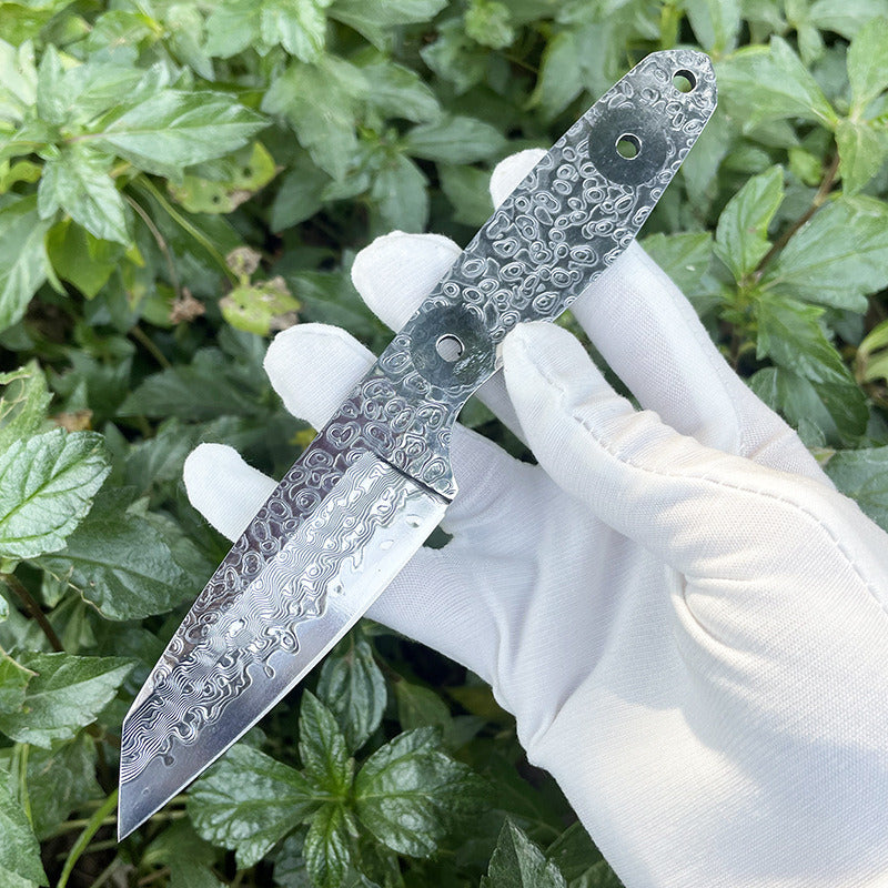 All Damascus Steel Blade Outdoor Knife EDC Damascus Handle Hand Craft DIY