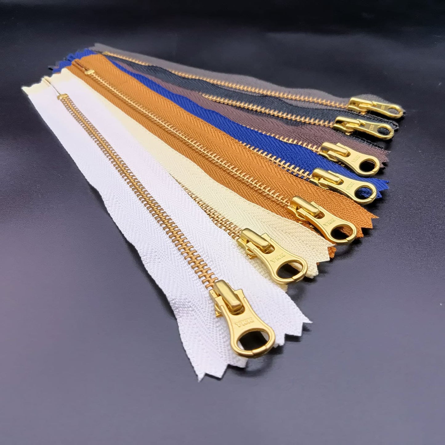 YKK NO 3# Brass Zip Zipper Closed End Metal Heavyweight Jacket Puller 20cm DIY