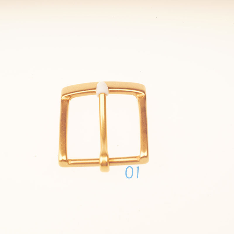 Hebilla de cinturón de latón macizo para hombres y mujeres, artesanía en cuero, bricolaje, 40 mm de ancho, color dorado
