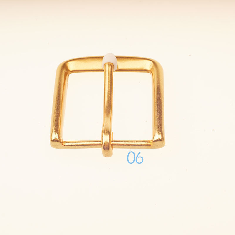 Hebilla de cinturón de latón macizo para hombres y mujeres, artesanía en cuero, bricolaje, 40 mm de ancho, color dorado