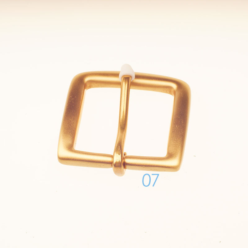 Hebilla de cinturón de latón macizo para hombres y mujeres, artesanía en cuero, bricolaje, 40 mm de ancho, color dorado
