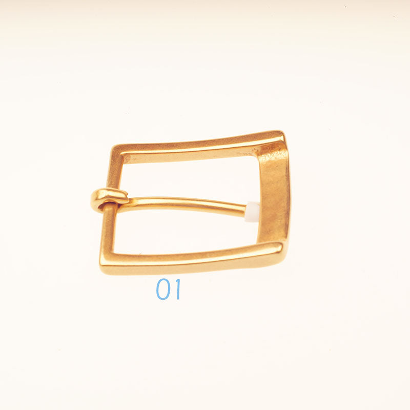Hebilla de cinturón de latón macizo para hombres y mujeres, artesanía en cuero, bricolaje, 40 mm de ancho, color dorado