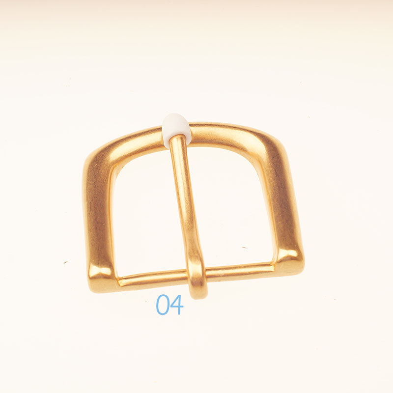 Hebilla de cinturón de latón macizo para hombres y mujeres, artesanía en cuero, bricolaje, 40 mm de ancho, color dorado