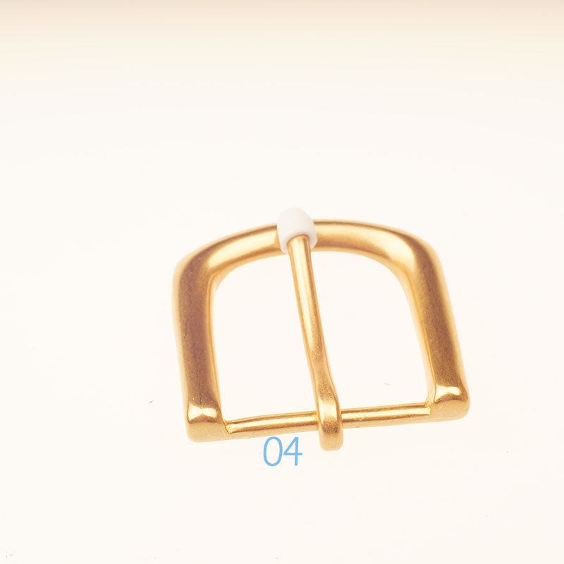 Hebilla de cinturón de latón macizo para hombres y mujeres, artesanía en cuero, bricolaje, 40 mm de ancho, color dorado