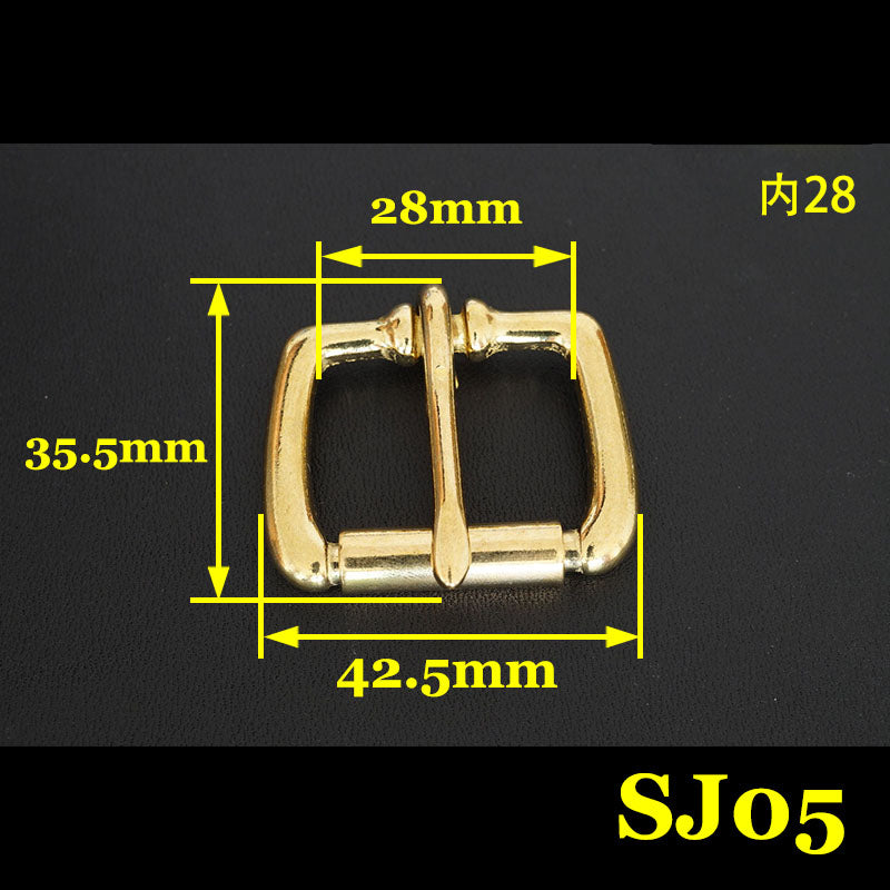 2X Solid Brass Roller Pin Buckle Slider Bar Strap Luggage Accessor Leather craft