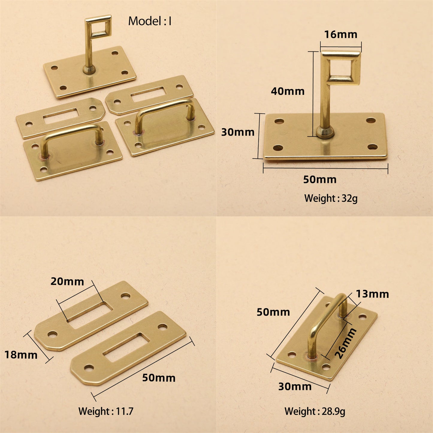 Solid Brass lock catch Cambridge bag copper hasp Buckle Leathercraft Accessories