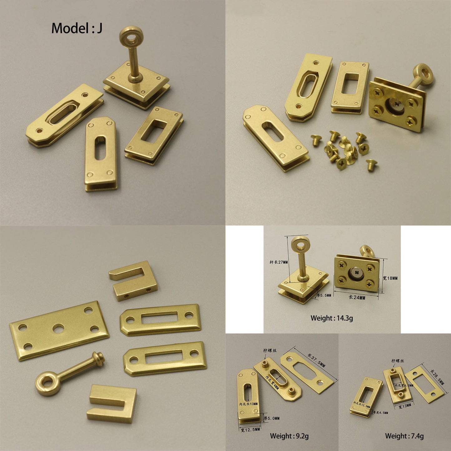 Solid Brass lock catch Cambridge bag copper hasp Buckle Leathercraft Accessories
