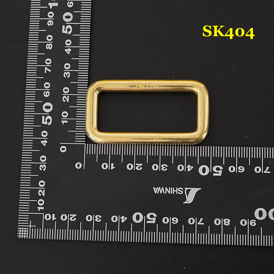2X Solid Brass Rectangle Buckle Slider Bar Strap Luggage Accessor bag parts SK4