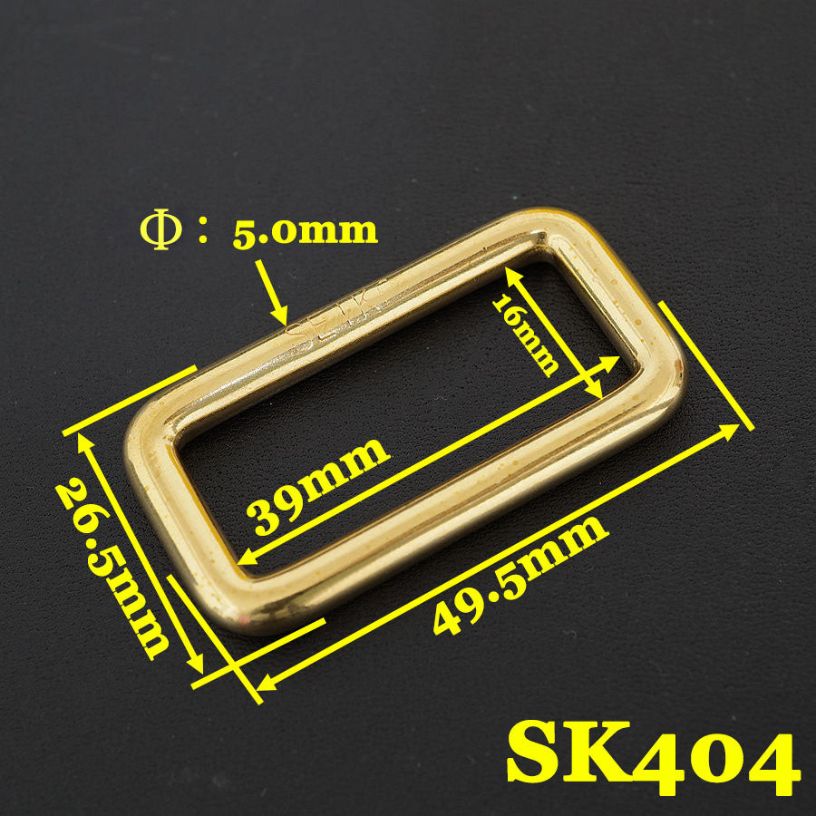 2X Solid Brass Rectangle Buckle Slider Bar Strap Luggage Accessor bag parts SK4