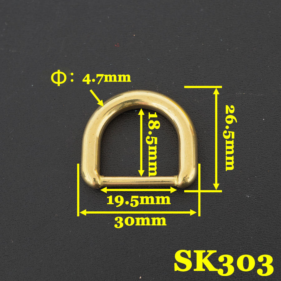 Pasador de puente de arco de latón macizo Hebilla Accesorios para bolsos de equipaje Artesanía en cuero DIY SKM