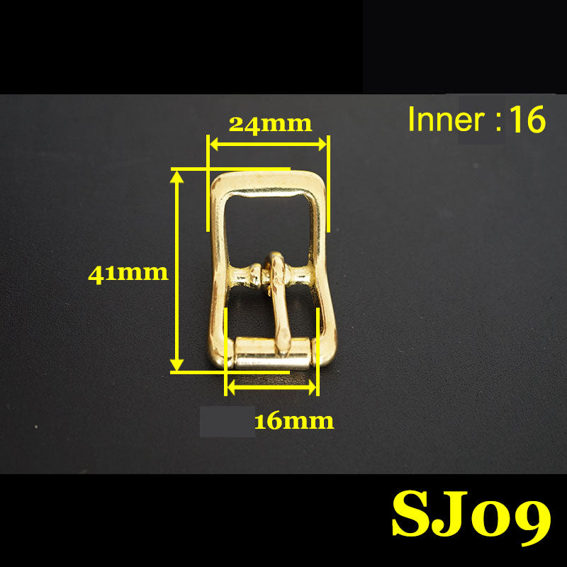 2X Brass Roller Pin Buckle Slider Bar Strap Luggage Accessor Leathercraft SJ09