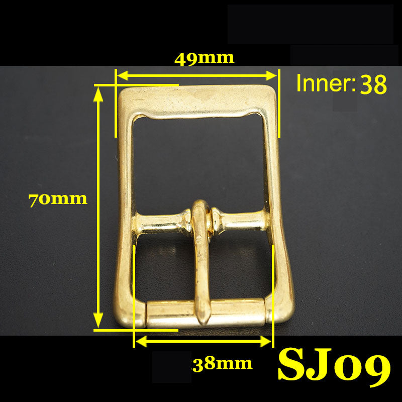 2X Brass Roller Pin Buckle Slider Bar Strap Luggage Accessor Leathercraft SJ09