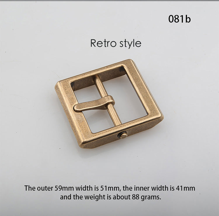 Fashion/Retro removeable style Solid Brass Pin Belt Buckle Leather craft DIY