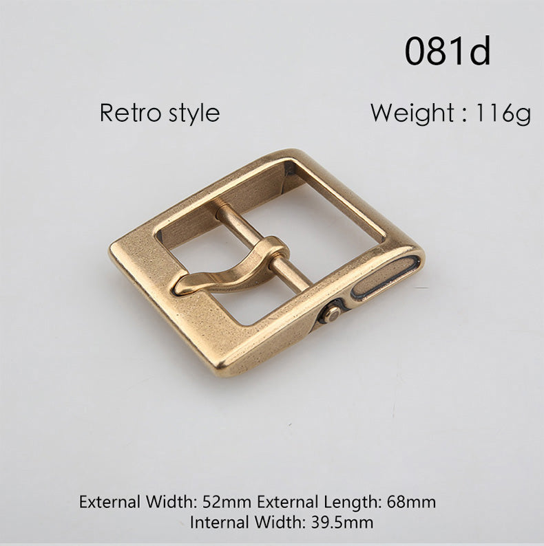 Fashion/Retro removeable style Solid Brass Pin Belt Buckle Leather craft DIY