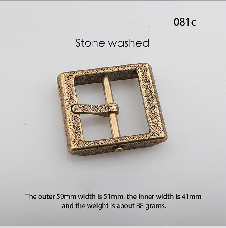 Fashion/Retro removeable style Solid Brass Pin Belt Buckle Leather craft DIY