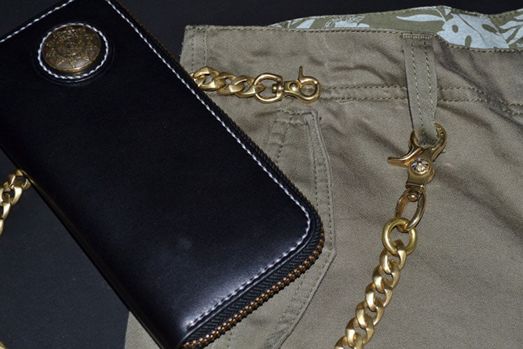 BRASS SWIVEL CLASP SNAP HOOK WALLET Key Ring Chain LeatherCraft Hardware