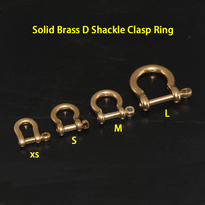 2 x Messing D Schäkel Verschluss Ring für Schlüsselanhänger Tasche Gürtel Schleife Verschluss Clip DIY
