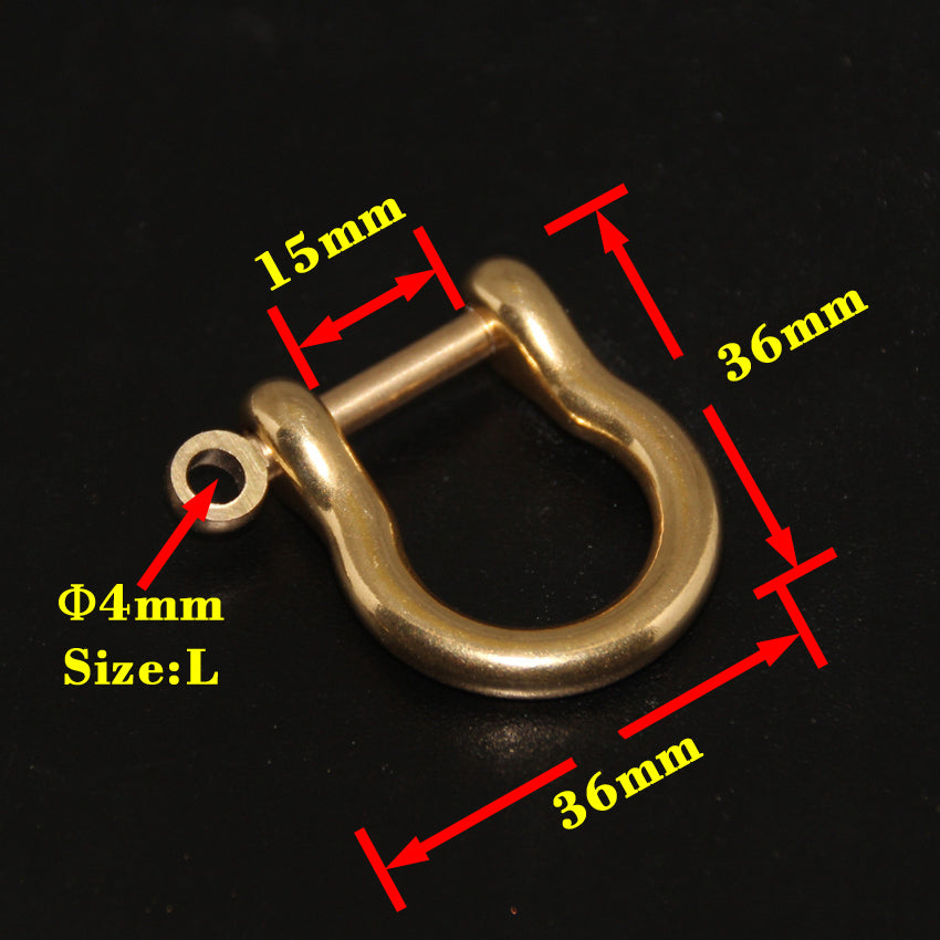 2 x Messing D Schäkel Verschluss Ring für Schlüsselanhänger Tasche Gürtel Schleife Verschluss Clip DIY