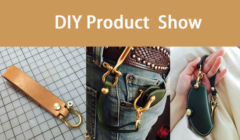 2 x Messing D Schäkel Verschluss Ring für Schlüsselanhänger Tasche Gürtel Schleife Verschluss Clip DIY