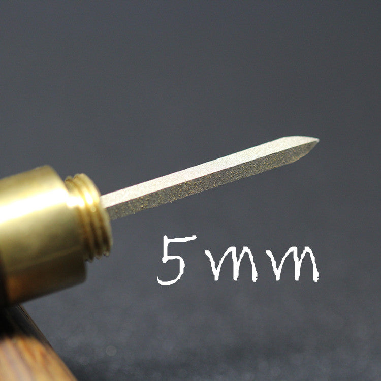 Sandalwood Leather Craft Sewing Kit Diamond Awl DIY Tool 3mm 4mm 5mm 6mm