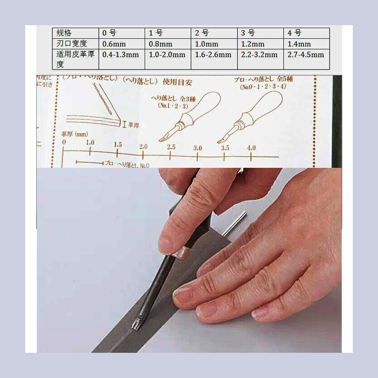Japan kyoshin elle ks professional Leather Edge Bevelers Edger beveler DIY tool