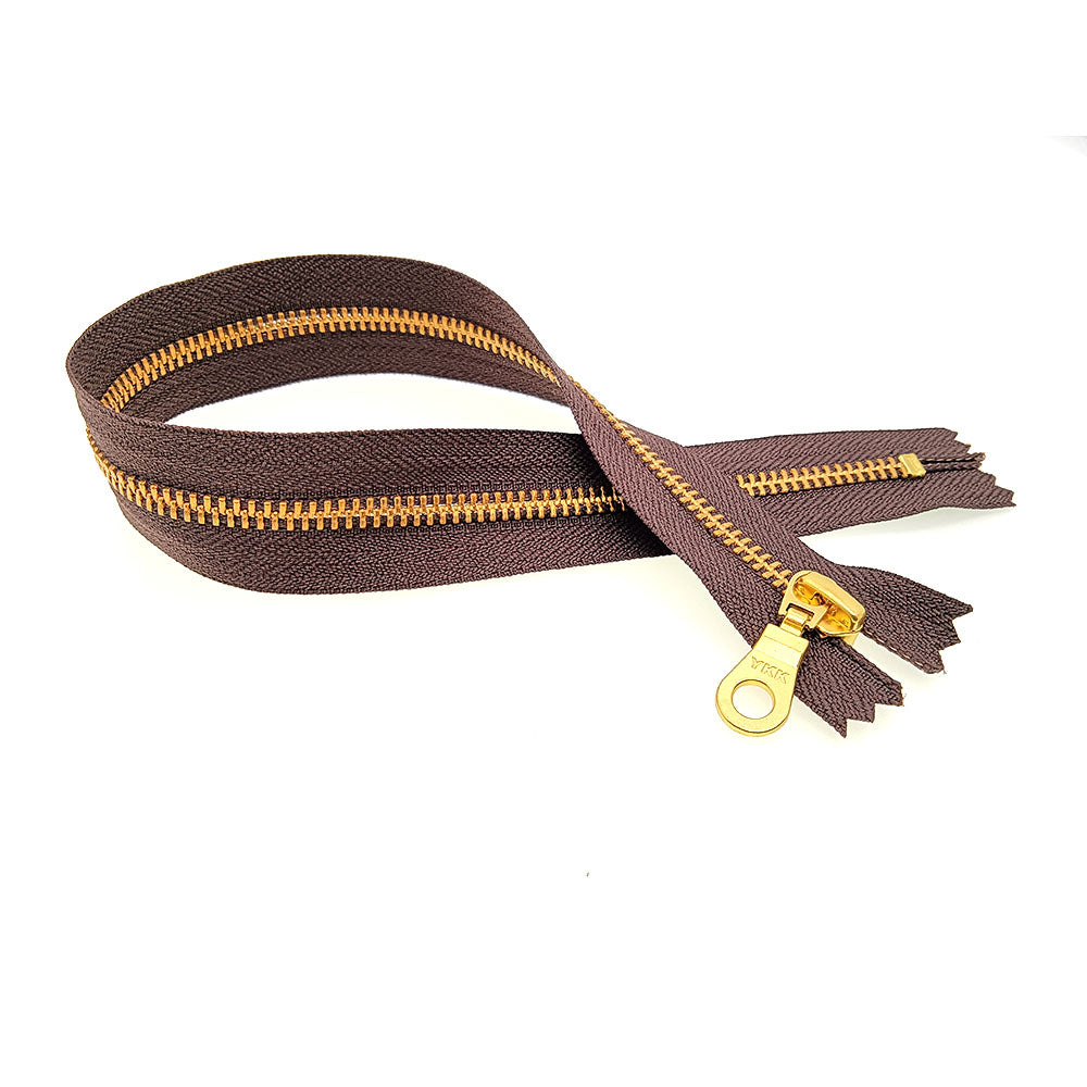 YKK NO 5# Brass Zip Zipper Closed End Metal Heavyweight Jacket Puller 20cm 30cm 40cm 50cm DIY