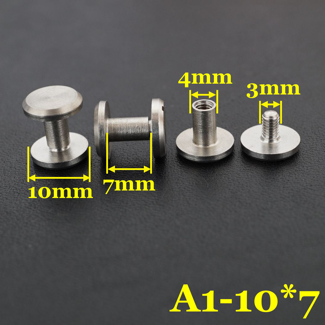 20pcs LeatherCraft Wallet bag Stainless steel Belt Screw Luggage Nail Rivet DIY